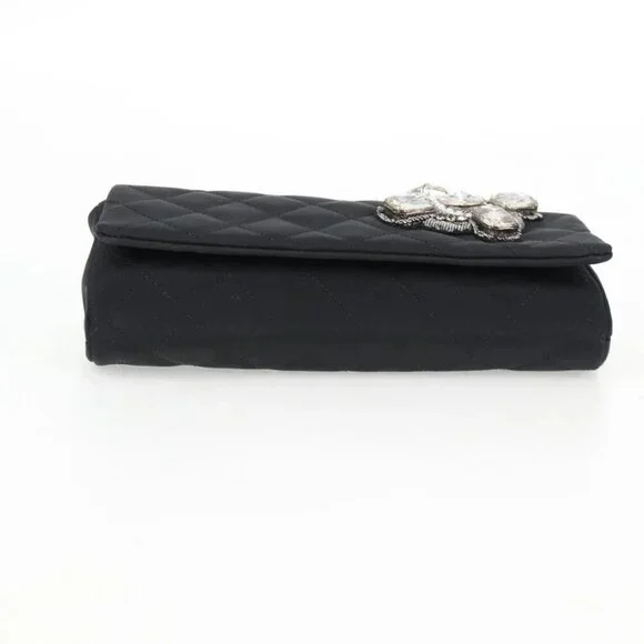 CHANEL Matelasse Chain Shoulder Bag Nylon Black CC Auth 129738V - Picture 7 of 16